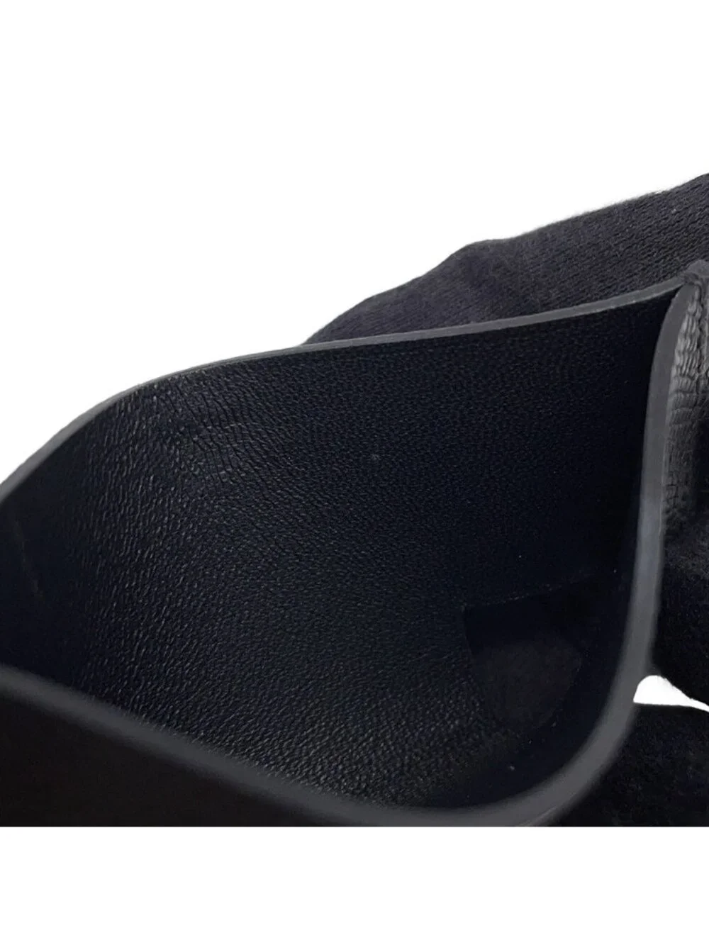 Hermes Card Case Pocket Black Epsom Business Holder